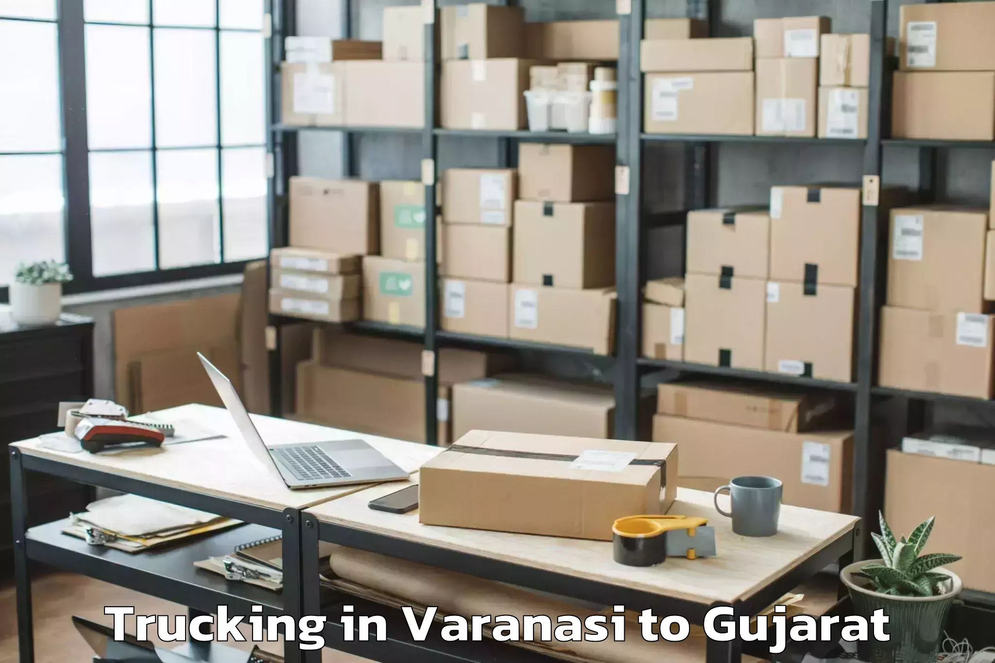 Hassle-Free Varanasi to Jasdan Trucking